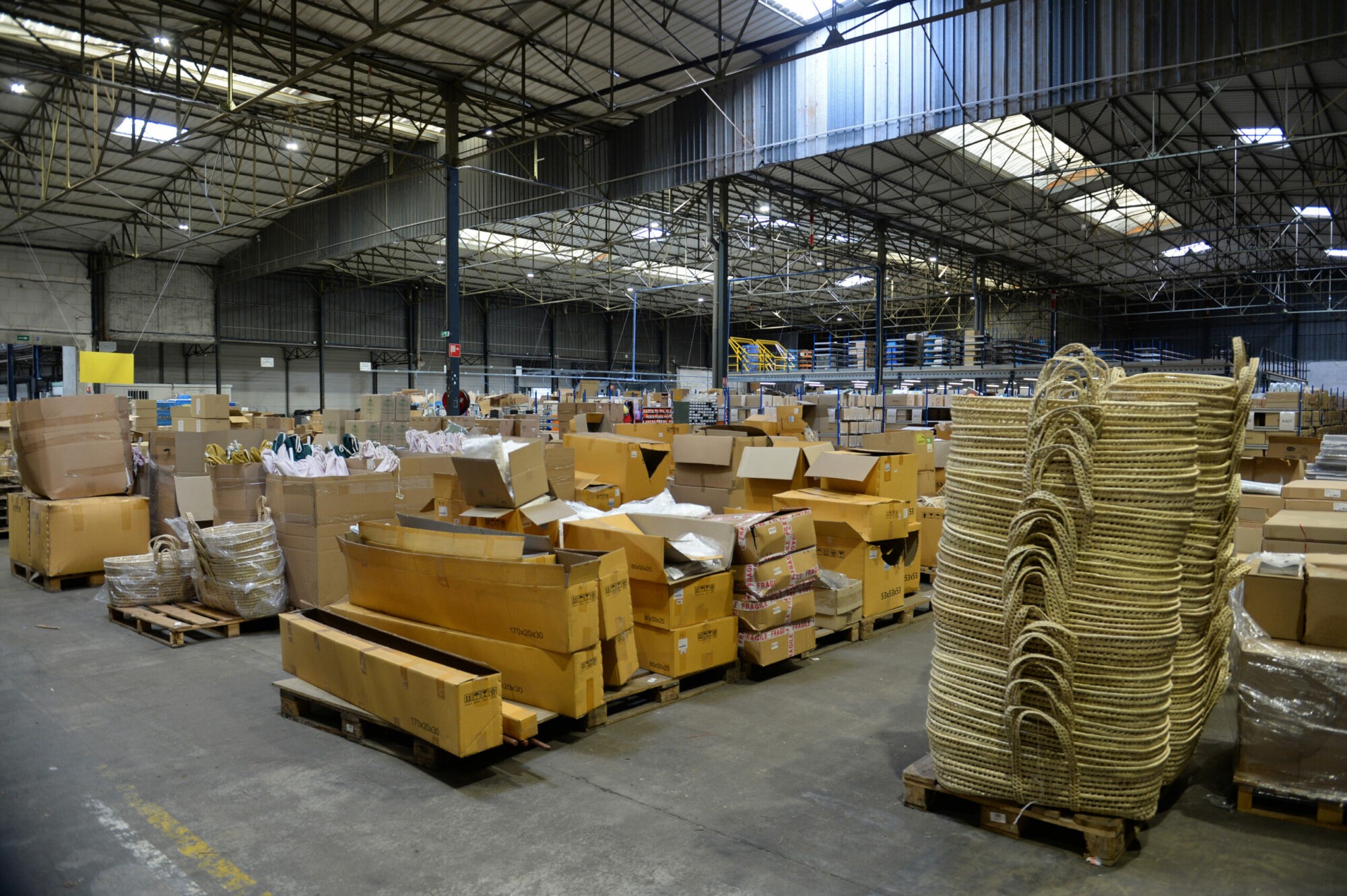 Produits dans l'entrepôt de Logisseo